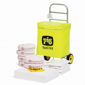 Kit di intervento PIG® con sacco su carrello a ruote - Oil-Only