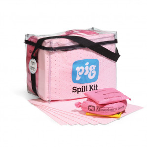 Kit per fuoriuscite in borsa cubica trasparente HazMat PIG®